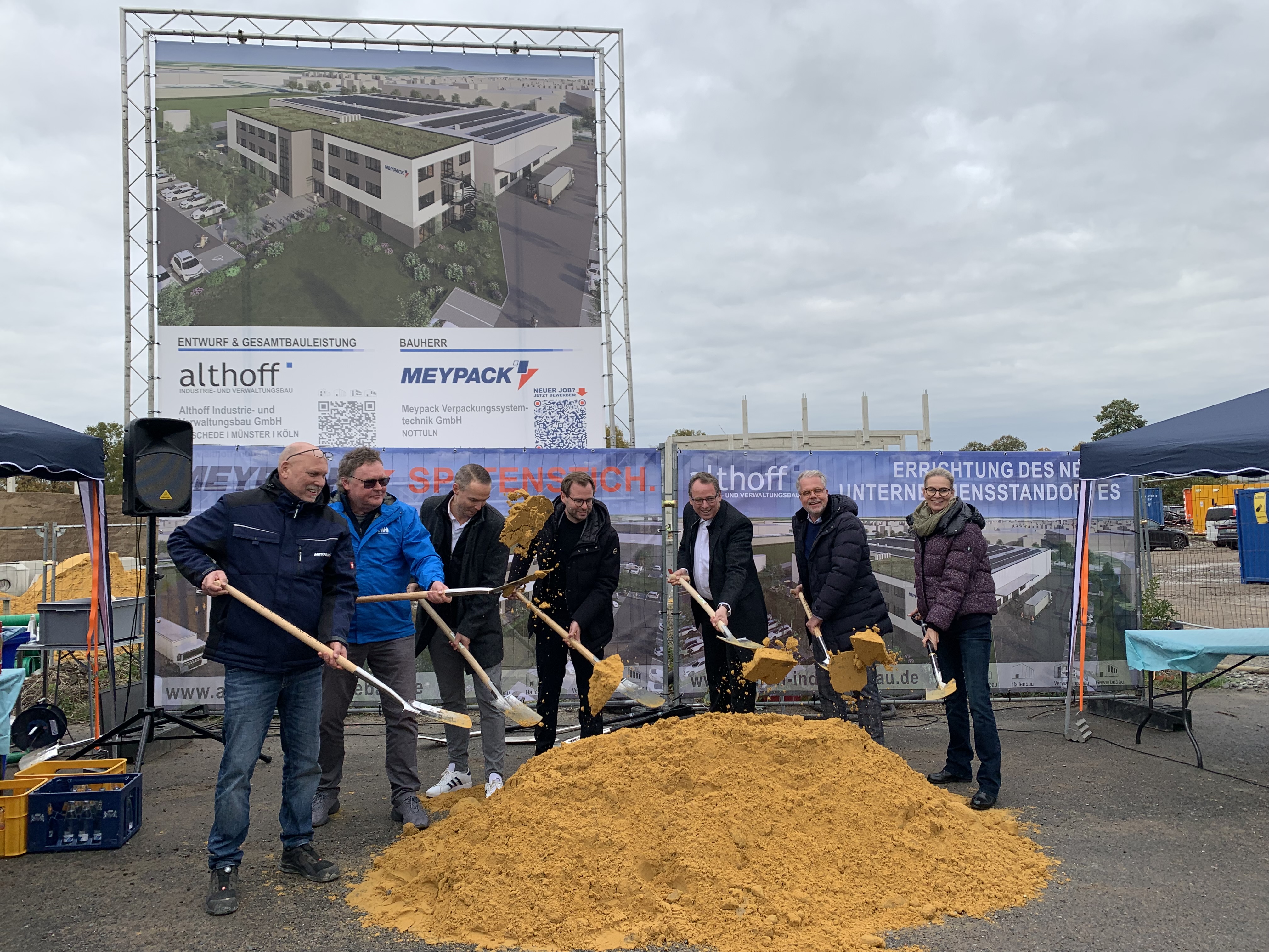 Spatenstich für Meypack Neubau in Senden-Bösensell
